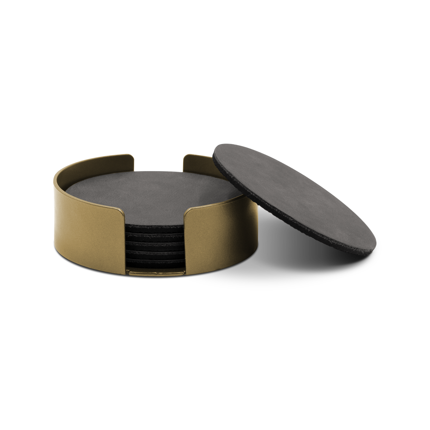 Untersetzer Leder / Messing Lasur