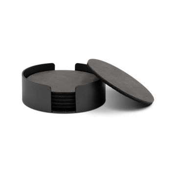 Untersetzer Leder / Rohstahl Lasur