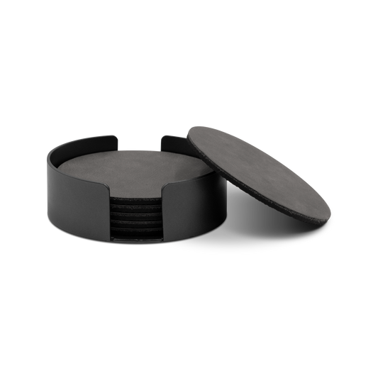 Untersetzer Leder / Rohstahl Lasur