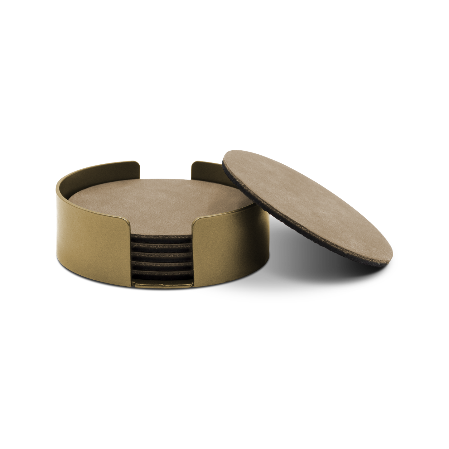 Untersetzer Leder / Messing Lasur