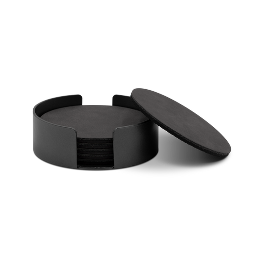 Untersetzer Leder / Rohstahl Lasur