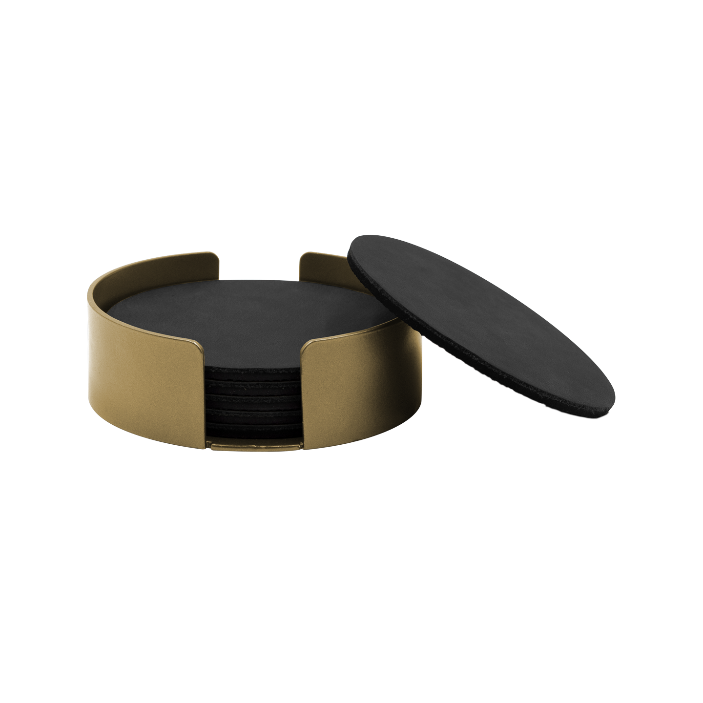 Untersetzer Leder / Messing Lasur