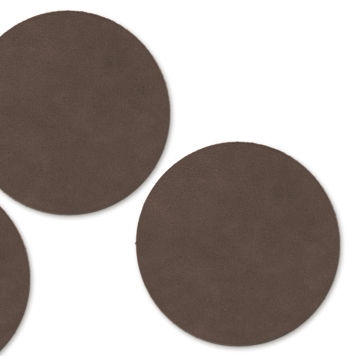 Untersetzer Leder / RAL 9016 Verkehrsweiss