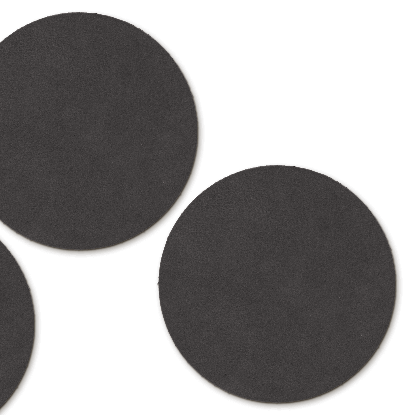 Untersetzer Leder / RAL 9016 Verkehrsweiss