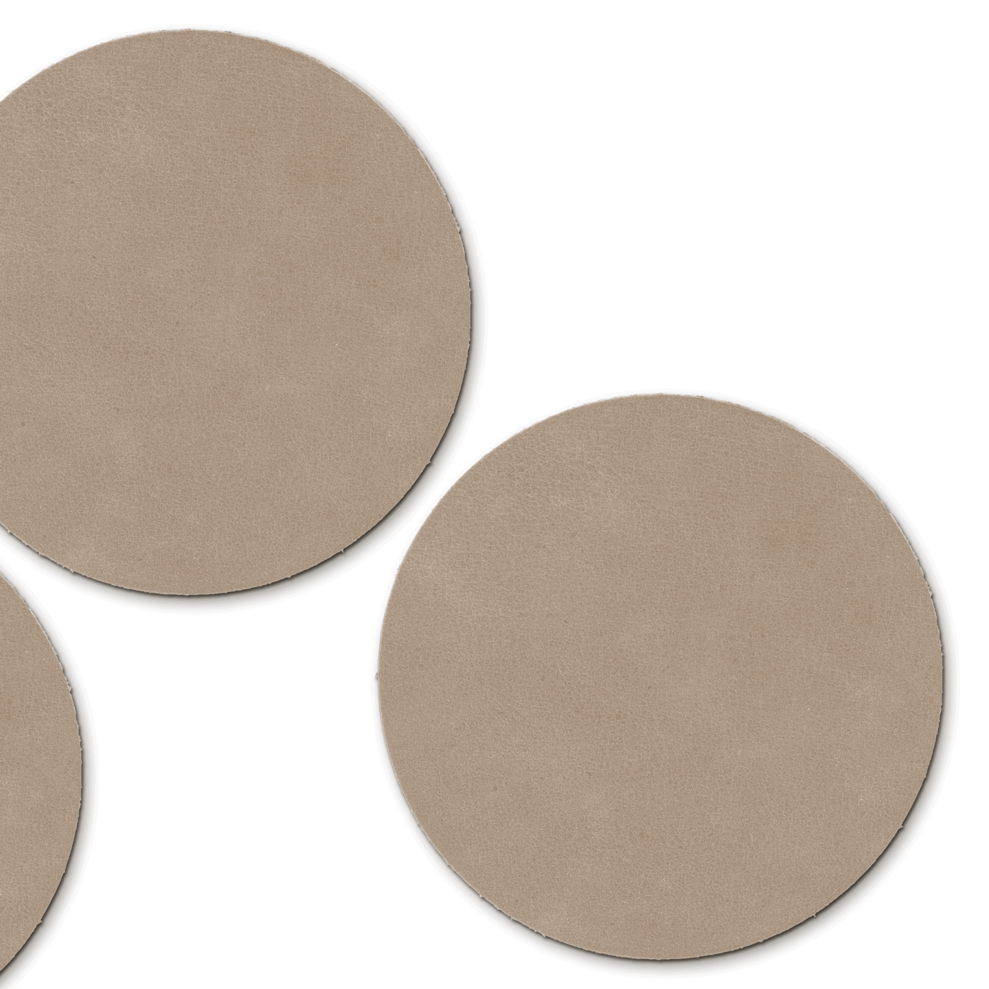 Untersetzer Leder / RAL 9016 Verkehrsweiss