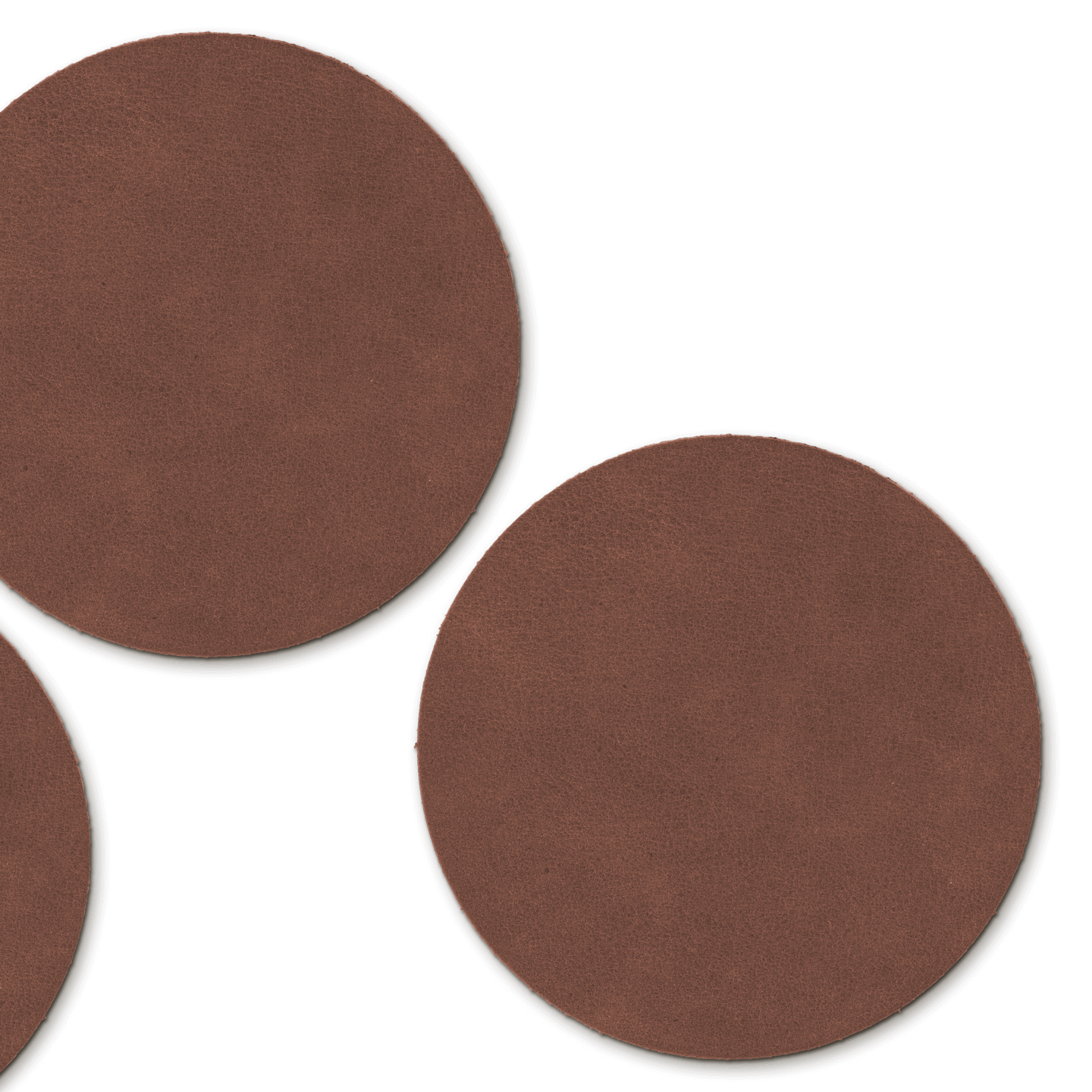 Untersetzer Leder / RAL 9016 Verkehrsweiss