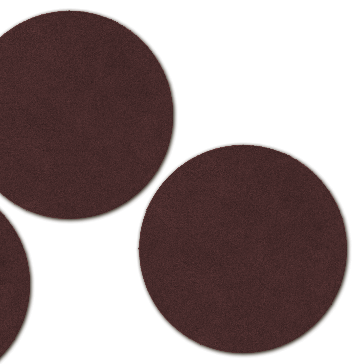 Untersetzer Leder / RAL 9005 Tiefschwarz