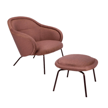 Ona Lounge Chair Low + Ottoman