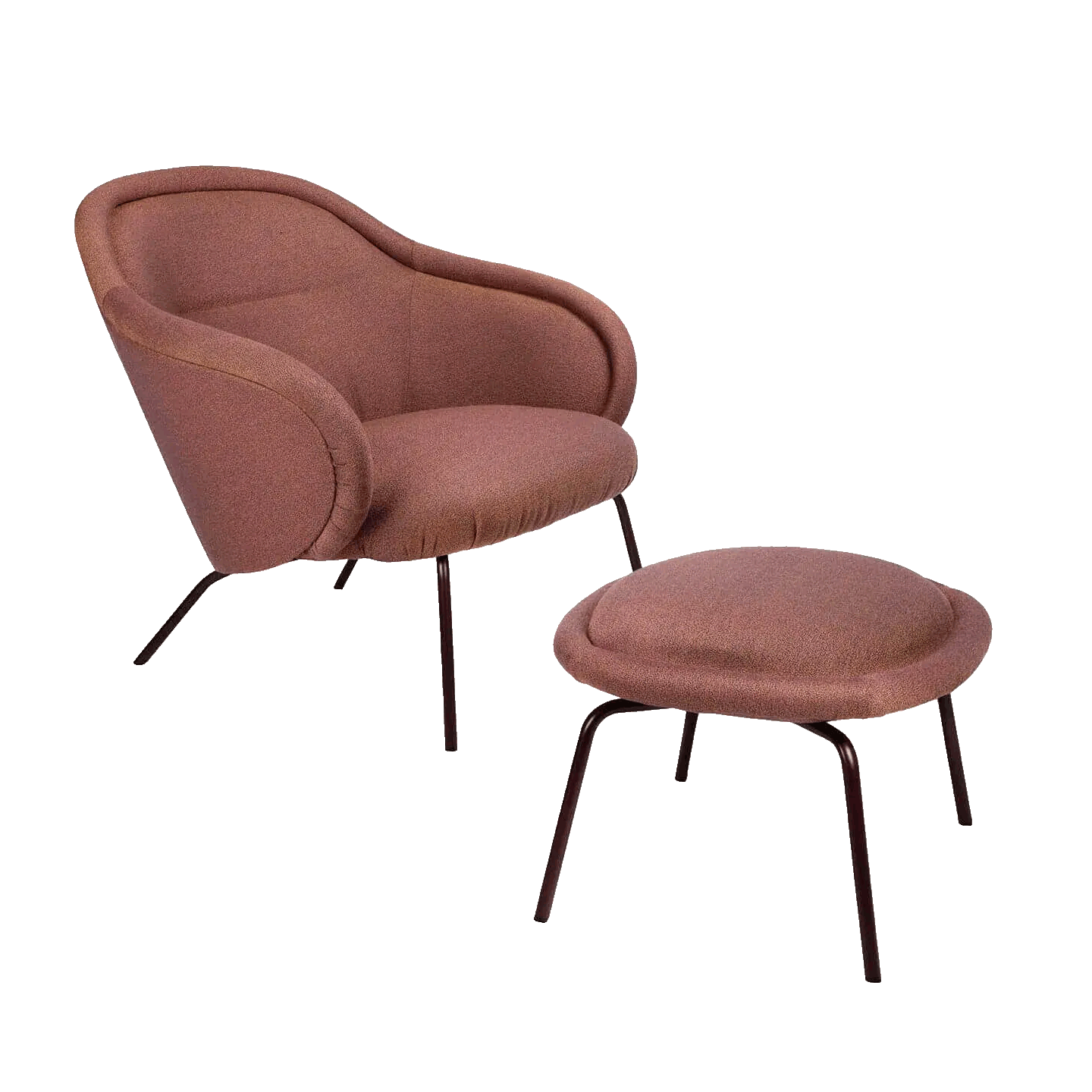 Ona Lounge Chair Low + Ottoman