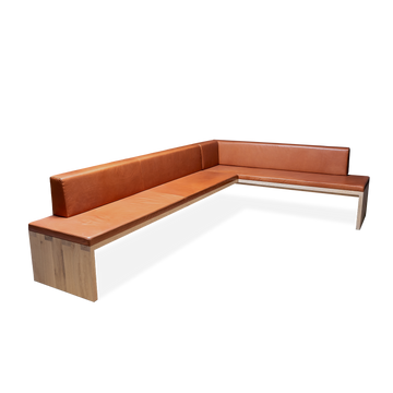SC 02 corner bench partially upholstered 